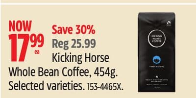 Kicking Horse Whole Bean Coffee