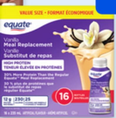 Equate High Protein shakes 16-pack