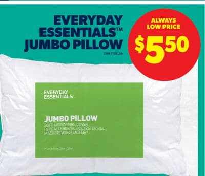 EVERYDAY ESSENTIALS™ JUMBO PILLOW