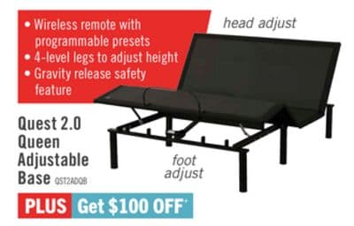Quest 2.0 Queen Adjustable Base
