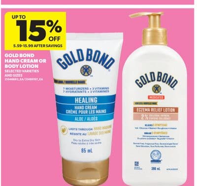 GOLD BOND HAND CREAM OR BODY LOTION