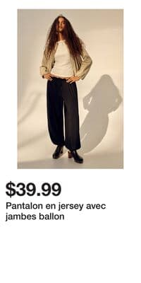 Pantalon en jersey avec jambes ballon