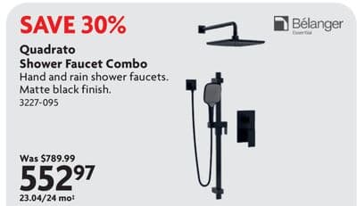 Quadrato Shower Faucet Combo