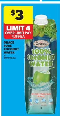 GRACE PURE COCONUT WATER, 1 L