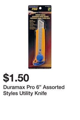 Duramax Pro 6" Assorted Styles Utility Knife