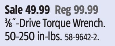 Mastercraft 3/8" -Drive Torque Wrench