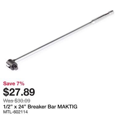 1/2" x 24" Breaker Bar