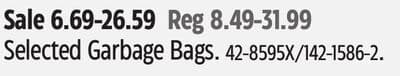 Selected Garbage Bags