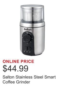 Salton Stainless Steel Smart Coffee Grinder