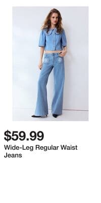 Wide-Leg Regular Waist Jeans