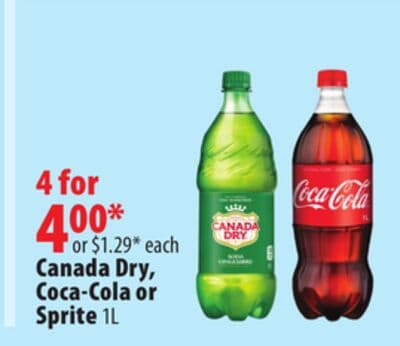 Canada Dry, Coca-Cola or Sprite