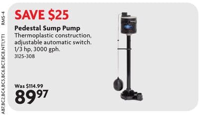 Pedestal Sump Pump
