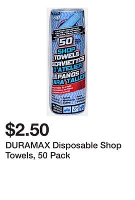 DURAMAX Disposable Shop Towels, 50 Pack