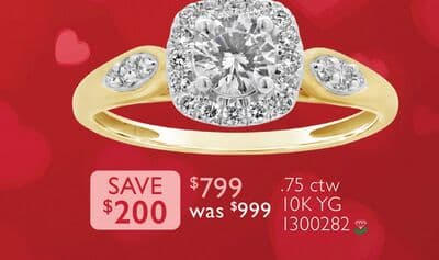 New Brilliance Lab Grown 0.70CTW Diamond Fashion Ring in 10K Yellow Gold