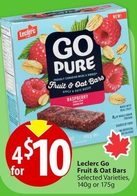 Leclerc Go Fruit & Oat Bars