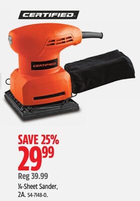 Certified 1⁄4-Sheet Sander, 2A.