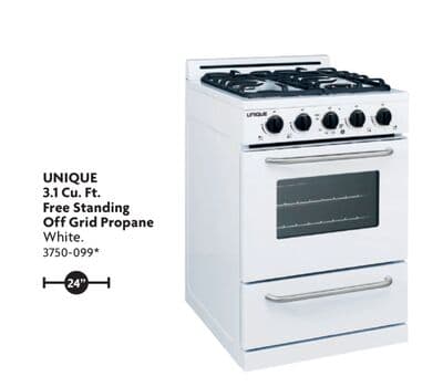 3.1 Cu. Ft. Free Standing Off Grid Propane