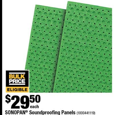 Sonopan soundproofing panels