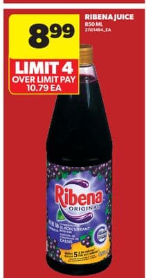 RIBENA JUICE, 850 ML