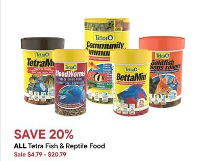ALL Tetra Fish & Reptile Food