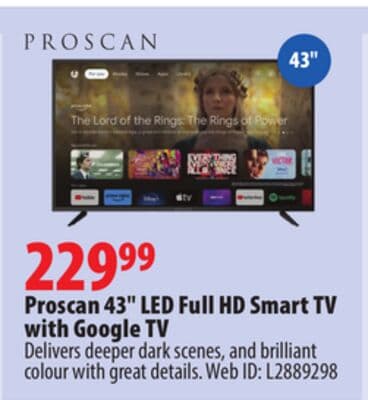 Proscan 43" LED Full HD Smart TV with Google TV