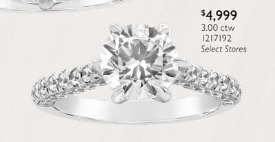 Jenny Packham Lab Grown 3.00CTW Diamond Bridal Ring in 18K White Gold