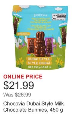 Chocovia Dubai Style Milk Chocolate Bunnies, 450 g