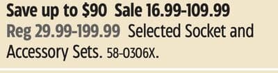 MAXIMUM Selected Socket and Accessory Sets