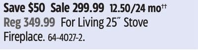 For Living 25˝ Stove Fireplace