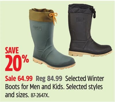 Selected Winter Boots for Men and Kids
