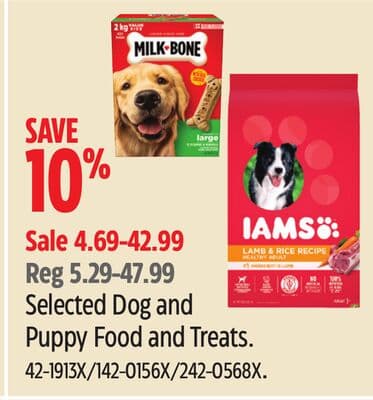 Selected Dog and Puppy Food and Treats