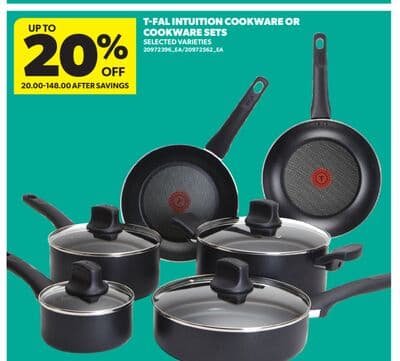 T-FAL INTUITION COOKWARE OR COOKWARE SETS