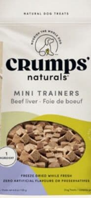 Crumps' Naturals Mini Trainers Freeze Dried Beef Liver Dog Treats