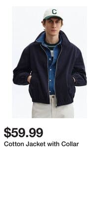 Cotton Jacket with Collar