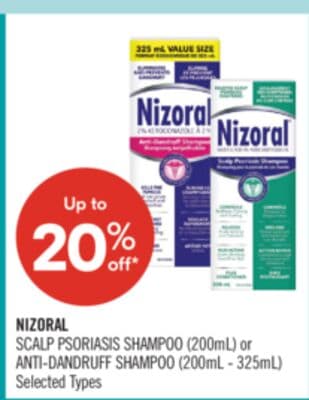 NIZORAL SCALP PSORIASIS SHAMPOO (200mL) or ANTI-DANDRUFF SHAMPOO (200mL - 325mL)