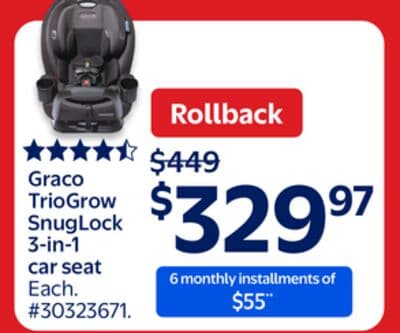 Graco TrioGrow Snuglock 3-in-1 care seat