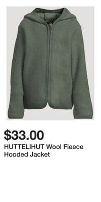 HUTTELIHUT Wool Fleece Hooded Jacket