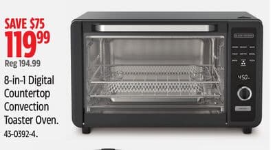 Black-Decker 8-in-1 Digital Countertop Convection Toaster Oven