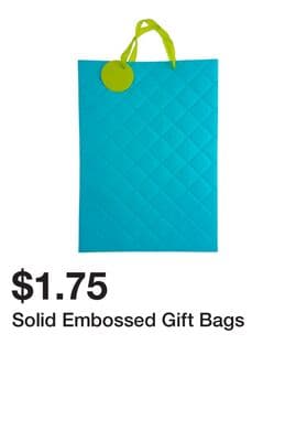 Solid Embossed Gift Bags