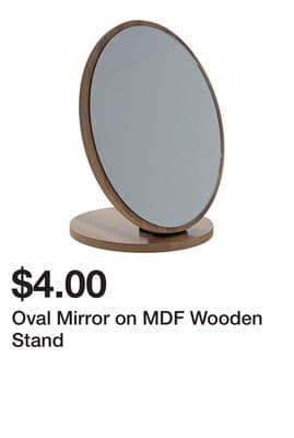 Oval Mirror on MDF Wooden Stand