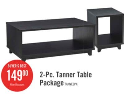 Tanner 2-Pack Table Package – Matte Black