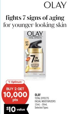 OLAY TOTAL EFFECTS FACIAL MOISTURIZERS