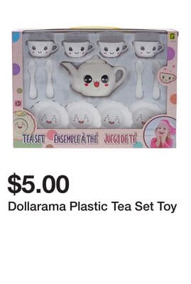 Dollarama Plastic Tea Set Toy