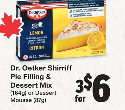 Dr. Oetker Shirriff Pie Filling & Dessert Mix