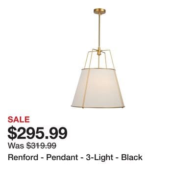 Renford - Pendant - 3-Light - Black