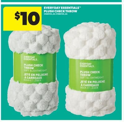 EVERYDAY ESSENTIALS™ PLUSH CHECK THROW