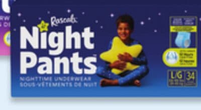 Boys' or girls' Rascals Night Pants nighttime underwear