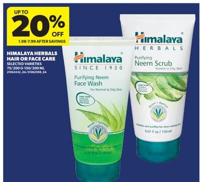HIMALAYA HERBALS HAIR OR FACE CARE, 75/200 G - 150/200 ML