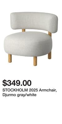 STOCKHOLM 2025 Armchair, Djurmo gray/white