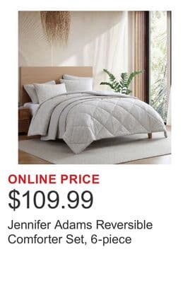 Jennifer Adams Reversible Comforter Set, 6-piece